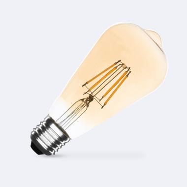 6W E27 ST64 Dimmable Gold Filament LED Bulb 600 lm