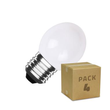 Pack of 4u E27 LED Bulbs 3W G45 300 lm in White