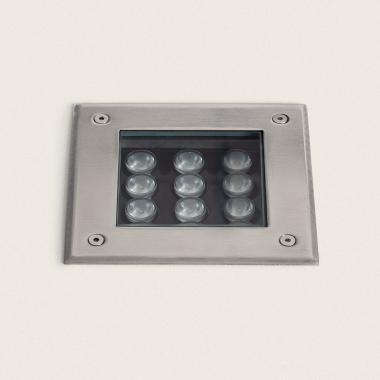 12W Utopia Outdoor Square Recessed Ground Spotlight