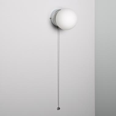Wandlamp Metaal en Glas Silver Orbit