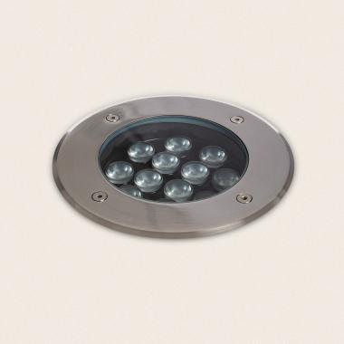 Venkovní LED Reflektor 12W Vestavný Pozemní Solid Inox