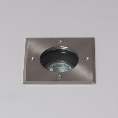 Square Recessed Stainless Steel Ground Spotlight IP67