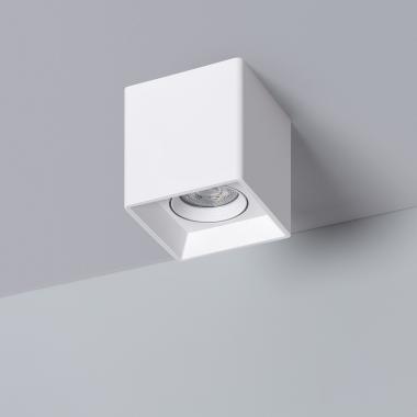 Plafonnier Space Carré Blanc avec Ampoule GU10