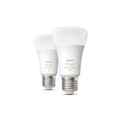 Product Pack of 2 6W E27 A60 570 lm Smart LED Bulb PHILIPS Hue White Ambiance