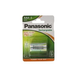 Product 2 x Dobíjecí Baterie pro Bezdrátové Telefony 1,5V AAA PANASONIC HHR-4MVE/2BD Blistr