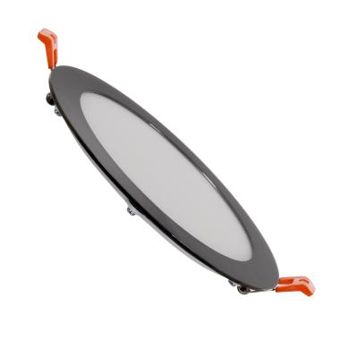 Oprawa LED Okrągła SuperSlim 12W Czarna Średnica Wycięcia Ø 155mm