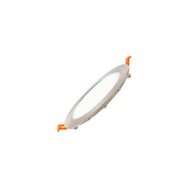 Pannello Downlight LED 12W Circolare SuperSlim Foro Ø 155 mm Argento