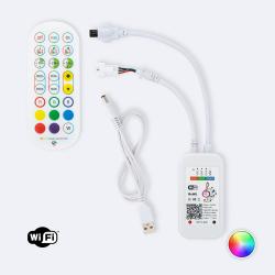 Product Dimmable Controller for 5V DC Digital SPI RGB LED Strip with IR Remote 