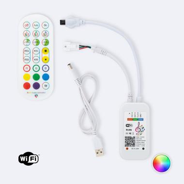 Dimmable Controller for 5-24V DC Digital SPI RGB LED Strip with IR Remote