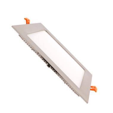 Dalle LED Carrée Extra-Plate 18W LIFUD Coupe 205x205mm Argentée