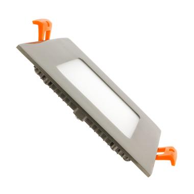 6W Square SuperSlim LED Downlight with 105x105 mm Cut Out in Silver