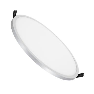 Grey Round Slim 30W LIFUD LED Surface Panel Ø 205mm Cut-Out