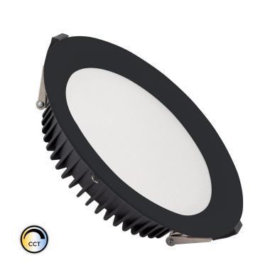 Downlight LED 30W SAMSUNG New Aero Slim CCT do Wyboru 130 lm/W Mikropryzmatyczny (UGR17) LIFUD Czarny Średnica Wycięcia Ø 200 mm