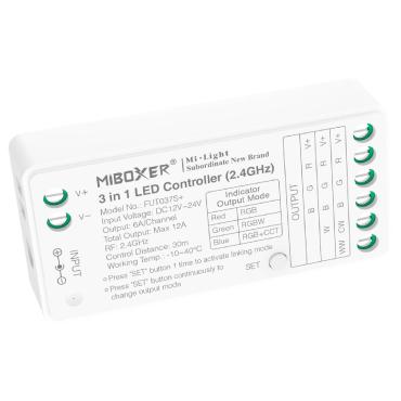 Product Controller Dimmer 3 in 1 LED RGB/RGBW/RGB+CCT  12/24 V DC MiBoxer FUT037S+