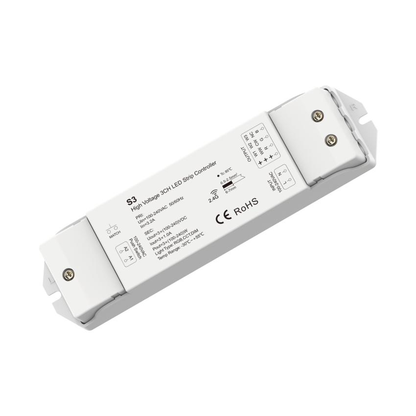 Prodotto da Controller Regolatore per Strisce LED Monocolore/CCT/RGB 220-240 V CA Compatibile con Pulsante e Telecomando RF