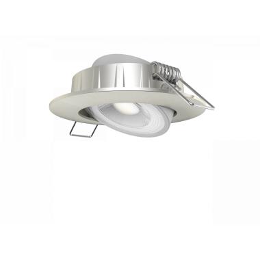 LED Downlight Einbaustrahler 5W Schwenkbar Rund Gebürstetes Nickel Ausschnitt Ø68mm