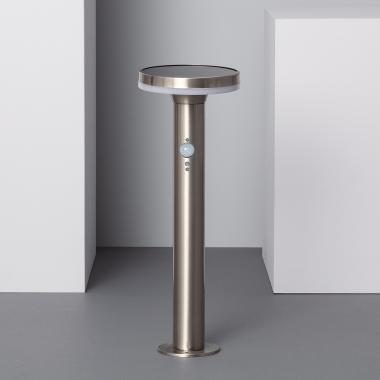 Product Helios 6W Stainless Steel Solar LED Bollard with PIR Motion Detector 45cm