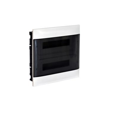 Unterputzdose Practibox S für Konventionelle Trennwände Transparente Tür 2x18 Module LEGRAND 137057