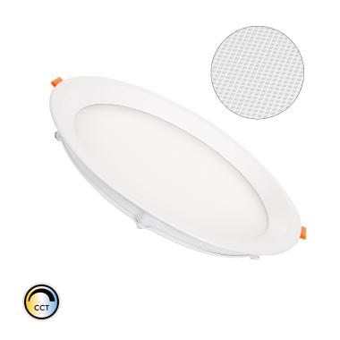 Dalle LED 20W Ronde CCT Microprismatique LIFUD Coupe Ø 205 mm