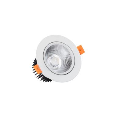 Stropní Podhledové Downlight LED Svítidlo 12W COB Kruhové Nastavitelné v Bílé Výřez Ø 90 mm