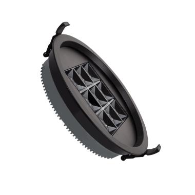 Downlight LED 30W Circolare Aero UGR13 Foro Ø 205 mm Nero