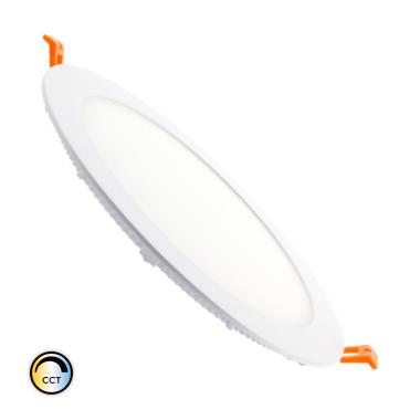 Dalle LED 18W Ronde SwitchCCT Coupe Ø 205mm Compatible avec Télécommande RF V2