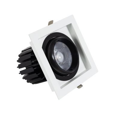 Faretto Downlight LED 18W COB Orientabile 360º Quadrato Foro 125x125mm CRI90 Expert Color No Flicker