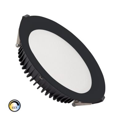 Downlight LED 42W SAMSUNG New Aero Slim CCT Selecteerbaar 130 lm/W Microprismatisch (UGR17)  LIFUD Black LIFUD Zaagmaat Ø 200 mm