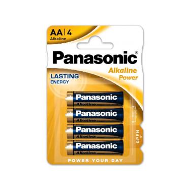 Product Blisterverpakking  4 Panasonic 1.5V Alkaline Batterijen Batterijen type AA/LR06 
