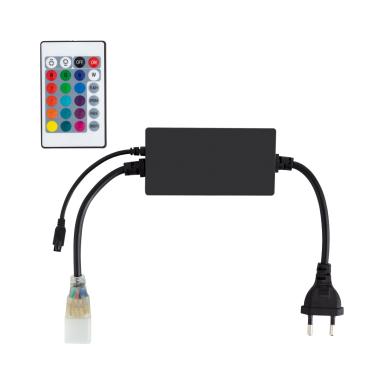 Přijímač pro LED Pásek RGB 220V UltraPowe s IR Dálkovým Ovládačem s 24 Tlačítky
