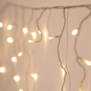 Zasłona Girlanda LED Zewnętrzna Kurtyna  6m Przezroczysta Sople