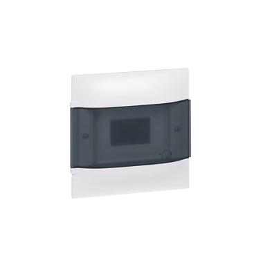 Boîte d'Encastrement Practibox S pour Cloisons Conventionnelles Porte Transparente 1x4 ModulesLEGRAND 134054