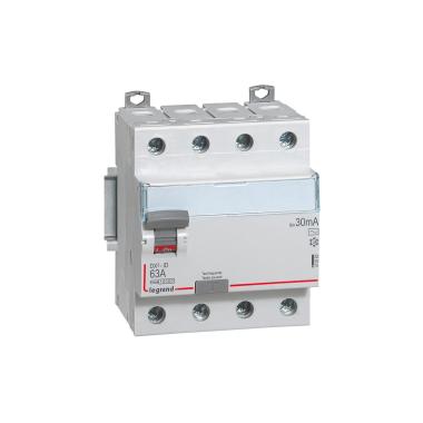 Product Differentiële Schakelaar Industrieel 4P 30mA 63A 10kA Clase AC LEGRAND 411662