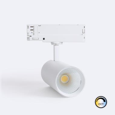 Carlo 30W CCT Selectable No Flicker Spotlight for Three Circuit Track in White