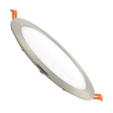 15W Round SuperSlim LED Downlight with Ø 170 mm Cut Out in Silver