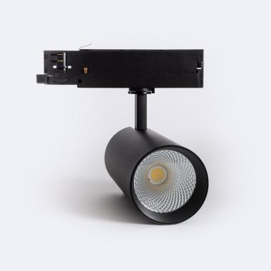 40W Carlo No Flicker Spotlight for Three Circuit Track in Black