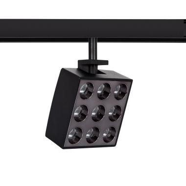 Spot LED Carré Orientable 15W CRI90 (UGR16) pour Rail Magnétique Monophasé 20mm 48V