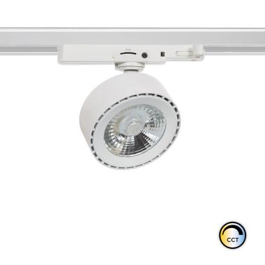 20W New Onuba CCT Selectable No Flicker CRI90 Three Phase LED Track Spotlight in White UGR16