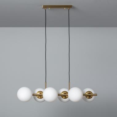 Lampada a Sospensione in Metallo Moonlight Brass 6 Faretti