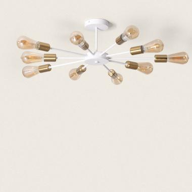 Lampada da Soffitto Metallo 10 Faretti Sindik