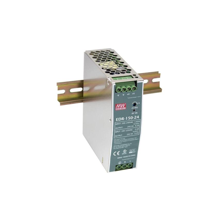Product of 24V 6.5A 150W MEAN WELL Power Supply EDR-150-24 for DIN rail