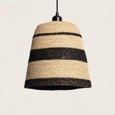 LEDKIA Kofia Pendelleuchte – Hängeleuchte Aus Naturfasern, Ø30 Cm, Für E27 Birnen, IP20