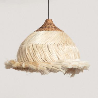 Kempo Kulu Rattan & Ramie Pendant Lamp ILUZZIA