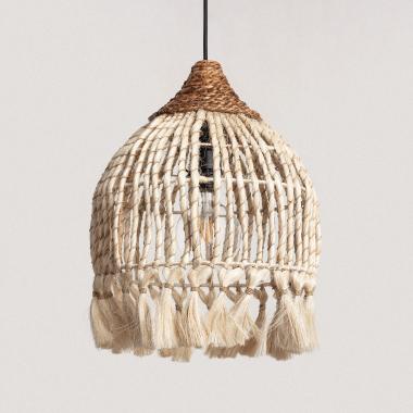 Kempo Buki Rattan & Ramie Pendant Lamp ILUZZIA