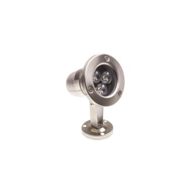 Spot LED Fixation au Sol Inox 12V 3W