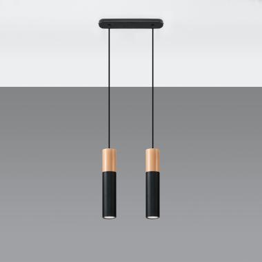 Hanglamp Pablo 2 Hout SOLLUX