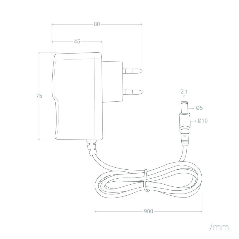 Product van Voeding 12V DC 12W 1A met Stekker