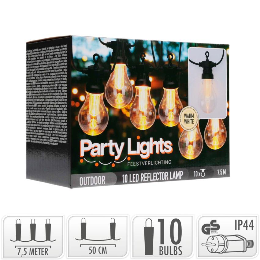 Produkt od 7,5m Venkovní LED Světelná Girlanda Turmell 10 Žárovek 