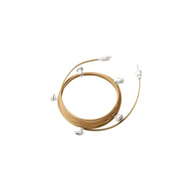 Guirlande Extérieure Lumet System 7.5m avec 5 Douilles E27 Blanche Creative-Cables CATE27B075