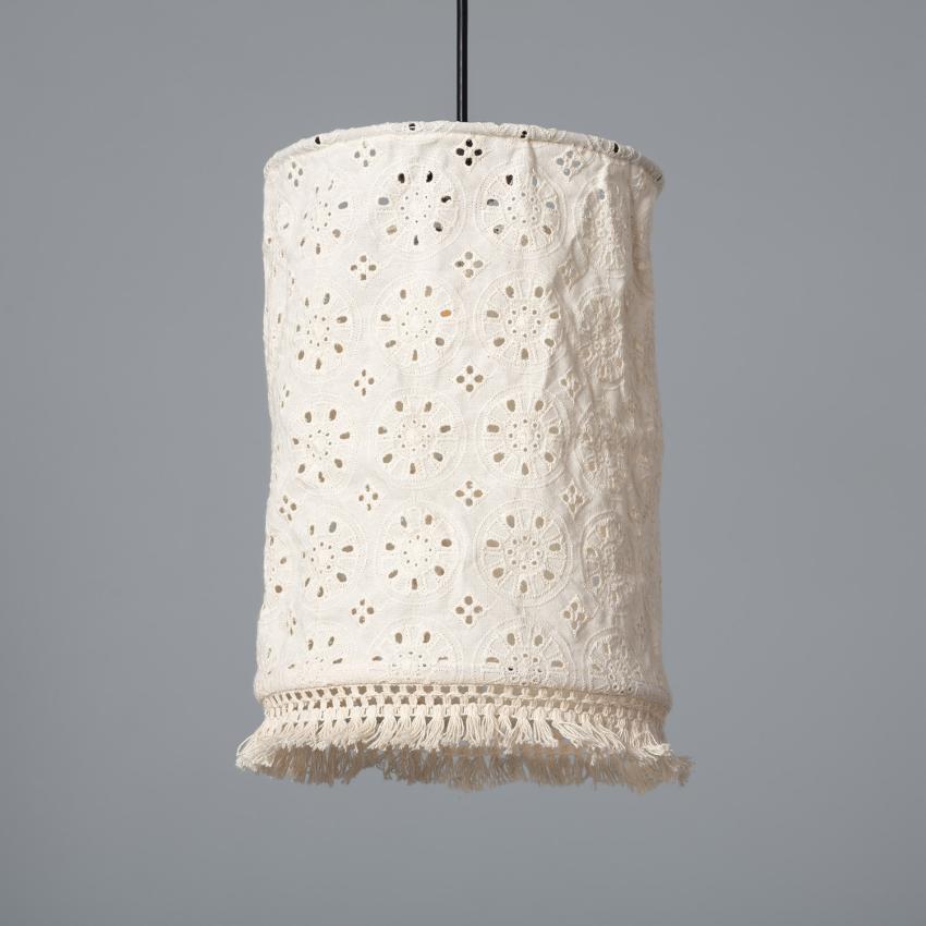 Product of Otomi Fringed Cotton Pendant Lamp 